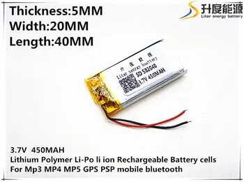 3.7 V 450mAh 502040 Litiu-Polimer Li-Po, li-ion Reîncărcabilă de celule de Baterii Pentru Mp3 MP4 MP5 mobil GPS bluetooth