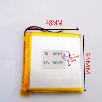 Cel mai bun baterie brand Dimensiune 103448 3.7 V 1800mah Baterie Litiu-polimer cu Bord de Protecție Pentru MP4 GPS Tablet Pc-uri, PDA-ul Gratuit Sh