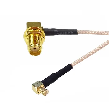 10buc/lot SMA Female Unghi Drept pentru a MCX Masculin Unghi Drept RG316 Cablu Coaxial RF Pigtail Extensia Jumper Cablu de 15cm