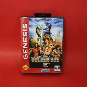 Topor de aur a III-a de 16 biți MD Carte de Joc Pentru Geneza Sega Mega Drive Cu Cutie de vânzare cu Amănuntul