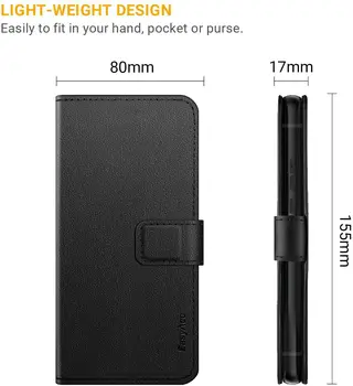 EasyAcc Huawei P30 PU Caz Acoperire din Piele Sintetica cu Suport Card si Pliabil Husă de Telefon Mobil Capac cu Functia de Stand