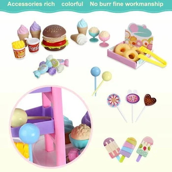 36 Buc Bomboane Coș Set de Jucării DIY Amuzant Mini-Casă de Joacă de Învățământ Non Toxice Pretinde Joc Cadouri de Gheață Crema de Simulare Copii
