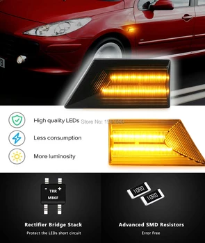 2 buc LED de apă care curge de poziție laterale de semnalizare lămpi de semnalizare pentru Opel Vectra C 2002~2008 Signum 2003~2008 accesorii auto lampă