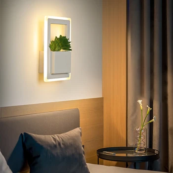 Simplu, modern, dormitor noptieră lampa de perete Nordic creative living culoar, coridor vestiar condus de artă decorativă a plantelor lampă de perete