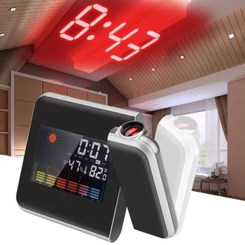 FanJu FJ3531 de Proiecție LED Ceas Deșteptător LCD Digital Data Funcția Snooze Iluminare Proiector Timp Temperatura Birou Ceasuri de Masa