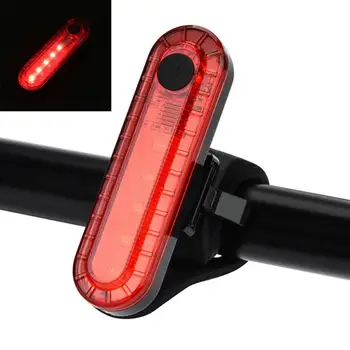 Noul USB Reîncărcabilă Biciclete Biciclete Ciclism 4 Moduri de 5 LED-uri Fata-Spate, Coada de Lumină Lampă de Sport în aer liber, Ciclism Accesoriu Negru Jan 22