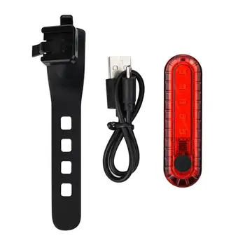 Noul USB Reîncărcabilă Biciclete Biciclete Ciclism 4 Moduri de 5 LED-uri Fata-Spate, Coada de Lumină Lampă de Sport în aer liber, Ciclism Accesoriu Negru Jan 22