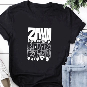 Zayn Malik Nimeni Nu Este De A Asculta T-Shirt Femei Bărbați Harajuku Streetwear Harry Styles Tricou Bumbac Maneca Scurta, Haine