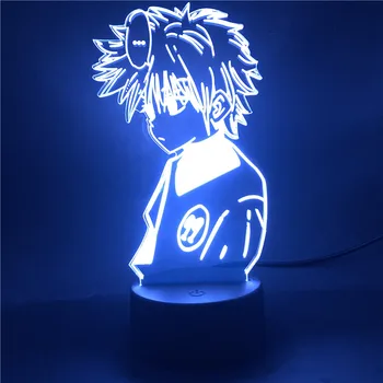 Anime Hunter X Hunter 3d Led Lumina de Noapte pentru Copii Killua Zoldyck Figura CONDUS Veioza Usb Masă Lampă Decorativă Acasă Cadou