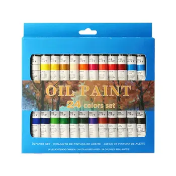 24 Culori Profesionale Pictură în Ulei Vopsea Desen Pigment Tuburi de 12 ml Set Artist W91A