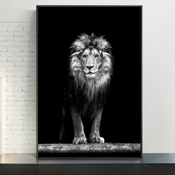 Mare Leu Sălbatic Animale Feroce ie Poster de Arta de Perete Pictura Panza Printuri Decorative de Imagini Foto pentru Living Decorul Camerei