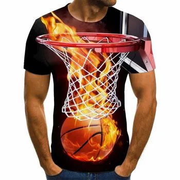 Noi 2020 Bărbați 3D T-shirt flacără ceas Deșteptător Desene Imprimate T-shirt de Vara Marimea XXS-6XL
