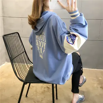 Toamna și iarna noi Harajuku Femei tricou Vrac Casual moderni Subțire Pulover de Streetwear scrisoarea Plus Dimensiune Hoodies Y6146