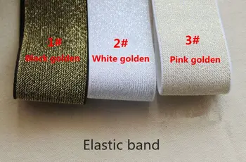 Negru Auriu Fusta Scurta Chingi Elastice Panglică Materiale Elastic Benzi Elastice de Cauciuc, Centura de Talie de 5 cm și 3 cm Lățime