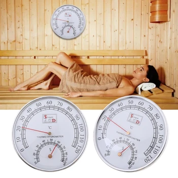 Saună Termometru Caz de metal de Aburi Sauna Sala de Termometru Higrometru Baie Și Saună, Piscină Interioară Folosit