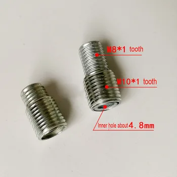 2 buc/lot M10 M8 M6 Externe Dinți Adaptor Șurub cu Dinți Fine Tub Gol de Fier tuburi Filetate Complet Dinte Șurub Exterior M10 M8/M6