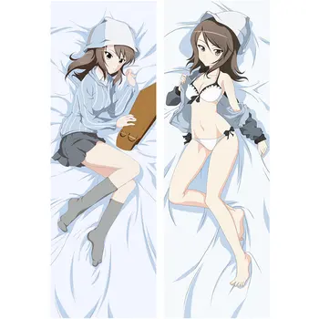 Anime GIRLS und PANZER pernă Acoperă saori takebe Dakimakura cazul de fata Sexy 3D față-verso, lenjerie de Pat Îmbrățișându Corp față de pernă GP02