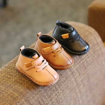 Copilul Cald Bumbac Pantofi Vaca Musculare Jos Pantofi Pentru Copii De 1-3 Ani Copilul Copilul Moale Jos Pantofi De Piele