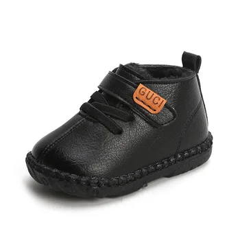 Copilul Cald Bumbac Pantofi Vaca Musculare Jos Pantofi Pentru Copii De 1-3 Ani Copilul Copilul Moale Jos Pantofi De Piele
