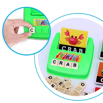 Montessori Jucării De Ortografie Limba Engleză Scrisoare Alfabet Joc De Învățare Timpurie Jucărie De Învățământ Pentru Copii Distracție Creative