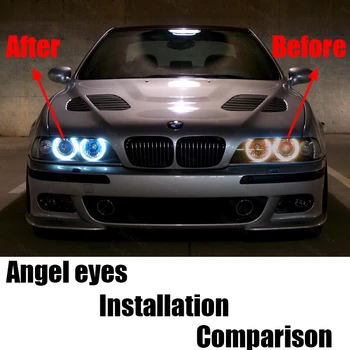 Alb 160W Ultra Luminos Nici o Eroare 6000K Putere Mare pentru BMW 2008-2010 Seria 3 E93 Cabrio (Pre-LCI) LED angel eyes lumina