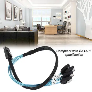 Mini SAS 4i SFF-8087 36P 36-Pini de sex Masculin la 4 SATA 7-Pin Splitter Adaptor Cablu 0,5 M Conector Suport pentru 10 GBPs Banda
