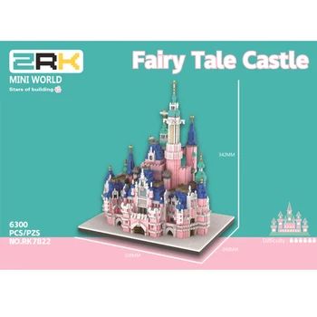 ZRK Desene animate Vis Poveste Castel Model de Mini blocuri Arhitectura Constructor Cărămizi Jucarii Educative Anime Cadouri pentru Copii 7822