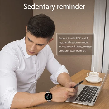 LIGE Lux Ceramica Curea de Ceas Inteligent Bărbați Impermeabil Sport Tracker de Fitness Pentru Android ios Reloj inteligente smart watch pentru Femei
