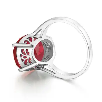 Szjinao Vintage Red Ruby Inele Pentru Femei Cu Pietre Din Argint 925 Bijuterii Ovala Handmade Designer De Lux Cadou De Crăciun Fierbinte