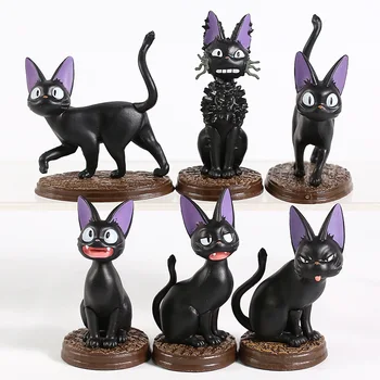 Kiki ' s Delivery Service Pisica Neagra Jiji Min PVC Figura de Colectie Jucarii Model 6pcs/set