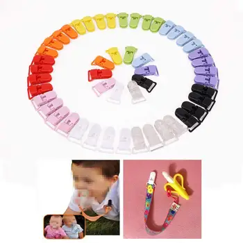 50 buc Copil Nou-născut Plastic Suzeta Clip Suspensor Curea de 10 culori