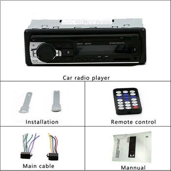 Podofo 1 din Masina Radio Stereo Bluetooth Control de la Distanță Încărcător de telefon USB/SD/AUX-IN Audio MP3 Player 1 din In-Dash Car Audio
