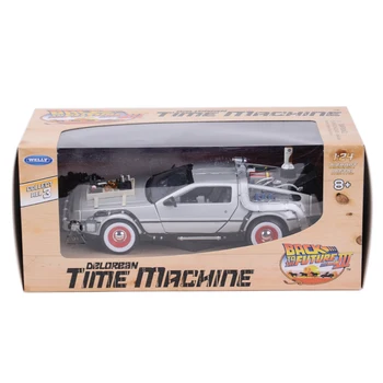 1:24 DMC-12 DeLorean Time Machine Înapoi în Viitor Mașină Statică Turnat Vehicule de Colectie Model de Masina Jucarii