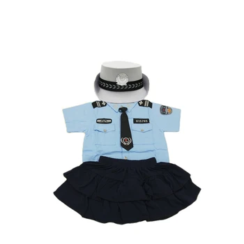 110-160 cm Copii Ofiter de Politie Cosplay Costum Carnaval Petrecere Fancy Set Haine Copii Uzura de Zi Fete Uniforma de Politista