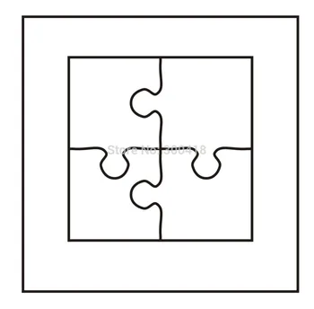 Forma de Puzzle scrapbooking mor personalizat tăiere de hârtie și am simțit meserii 15.8 mm grosime, Pătrat 4x4inch-4buc