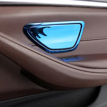 Pentru BMW Seria 5 G30 2017 2018 2019 2020 Oțel Inoxidabil Accesorii Auto Rând Spate Usa Frasin Funingine Capacul Ornamental Cadru Autocolant
