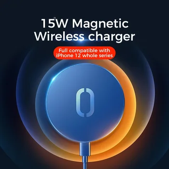 15W Ultra-subțire Magnetic Wireless Încărcător Rapid Pentru iPhone 12 Inducție Rapidă Wireless Charging Pad Alb/Negru/Bleumarin 60X6mm