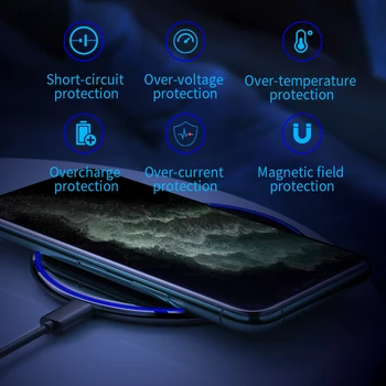 FDGAO 15W Rapid Încărcător Wireless Pentru Samsung Galaxy S20 S9 S10 USB Qi Inducție Pad de Încărcare pentru iPhone 11 Pro XS Max XR X 8 Plus