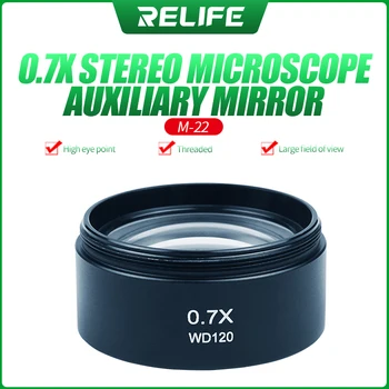 RELIFE 0,5 X 0,7 X Microscop Stereo Trinocular Auxiliare Lentila Obiectiv Lentilă de Sticlă pentru Microscop Părți accesoriu Lentila Barlow