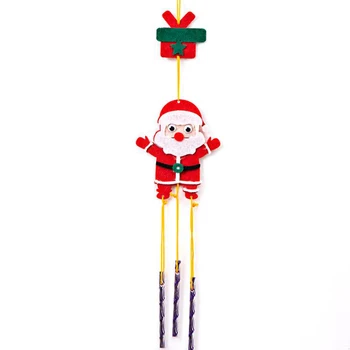 4 Buc/set Drăguț DIY EVA Artizanat Copii Pom de crăciun Moș Crăciun Calus 3D Clopoteii de Vant Windbell Draperii Autocolante Meșteșuguri pentru Copii, Jucarii