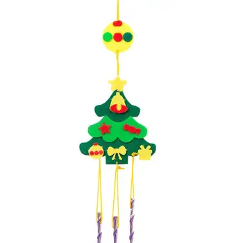 4 Buc/set Drăguț DIY EVA Artizanat Copii Pom de crăciun Moș Crăciun Calus 3D Clopoteii de Vant Windbell Draperii Autocolante Meșteșuguri pentru Copii, Jucarii