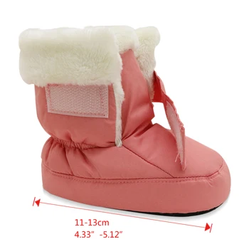 Mama Copii Pantofi pentru Copii Primul pietoni Unisex Cald Iarna Cizme Pentru Copii Sugari Faux Blana Interioara Cizme de Zapada Copilul Prewalker cu Sireturi
