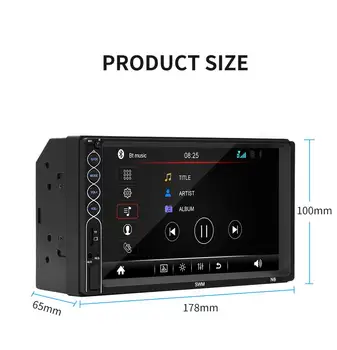 Android 2 Din Masina Multimedia Player-MP5 Player cu Ecran Tactil Bluetooth Stereo Auto Radio FM MP5 Player Cu Camera retrovizoare
