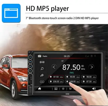 Android 2 Din Masina Multimedia Player-MP5 Player cu Ecran Tactil Bluetooth Stereo Auto Radio FM MP5 Player Cu Camera retrovizoare