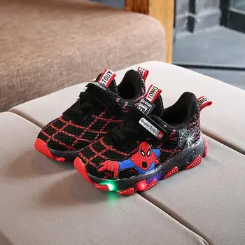 Noi Băieții Adidasi Fete Spiderman Copii A Dus Pantofi Cu Lumini De Tenis De Primavara Toamna Pantofi Copii Copilul Fata De Pantofi Pentru Copii