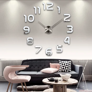 Noul hot-autocolant de perete ceasuri de acril material de decor acasă living europa numberdiy autocolante încă de viață
