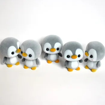 5.5 CM Super Drăguț Flocking Pinguin Papusa Drăguț Mini figurina Decor Jucării pentru Copii Pentru Fete Deosebite Jucărie Cadou de Crăciun
