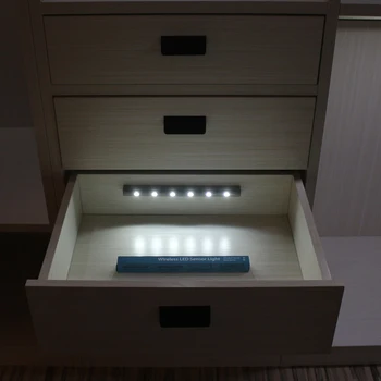 1buc gri ABS baterie AAA senzorul de vibrație al cabinetului condus lumini cu senzor tactil led pentru dulap LED-uri de lumină dulap sertar