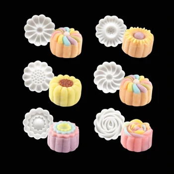 3D Rose Floare Mooncake Mucegai 6 Stil Mână Presiune Fondant Bomboane de Ananas Tort de Mucegai Pentru DIY Acasă de Coacere Accesorii