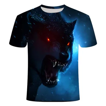 Leu t-shirt pentru bărbați animal T-shirt sexy amuzant tricou slim 3D imprimate T-shirt hip-hop-ul T-shirt rece bărbați în 2020, noul top de vara